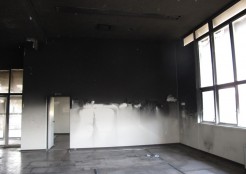 宝塚市役所の火災写真